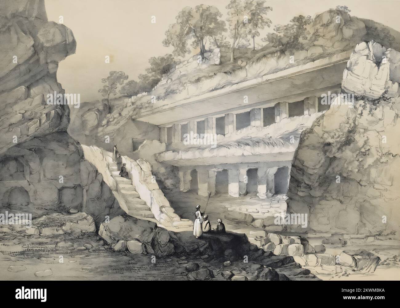 Kannari [ Kanheri Caves ] - View of Durbar Cave. from the book ...