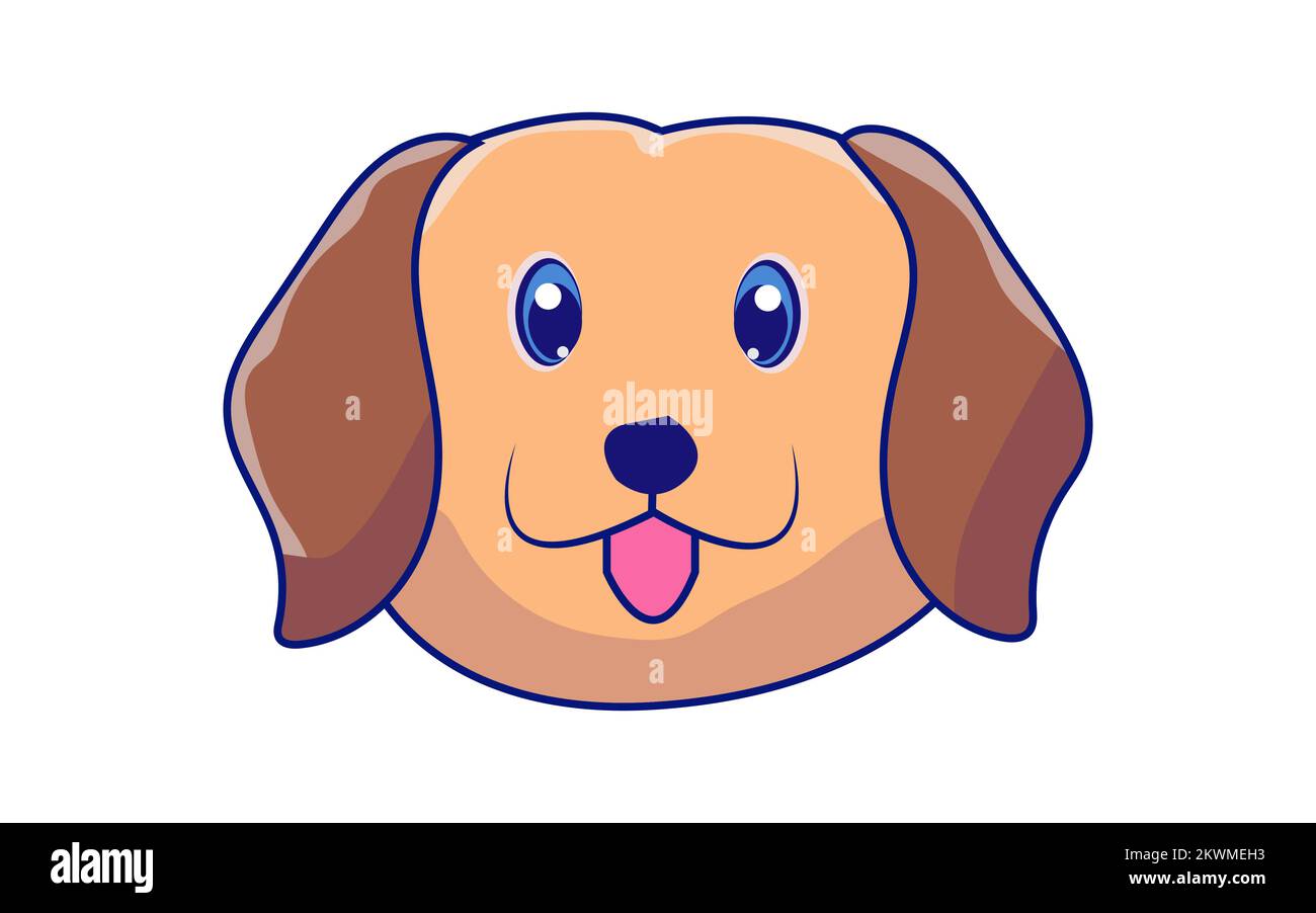 Cute cartoon vector puppy dog Stock Vector
