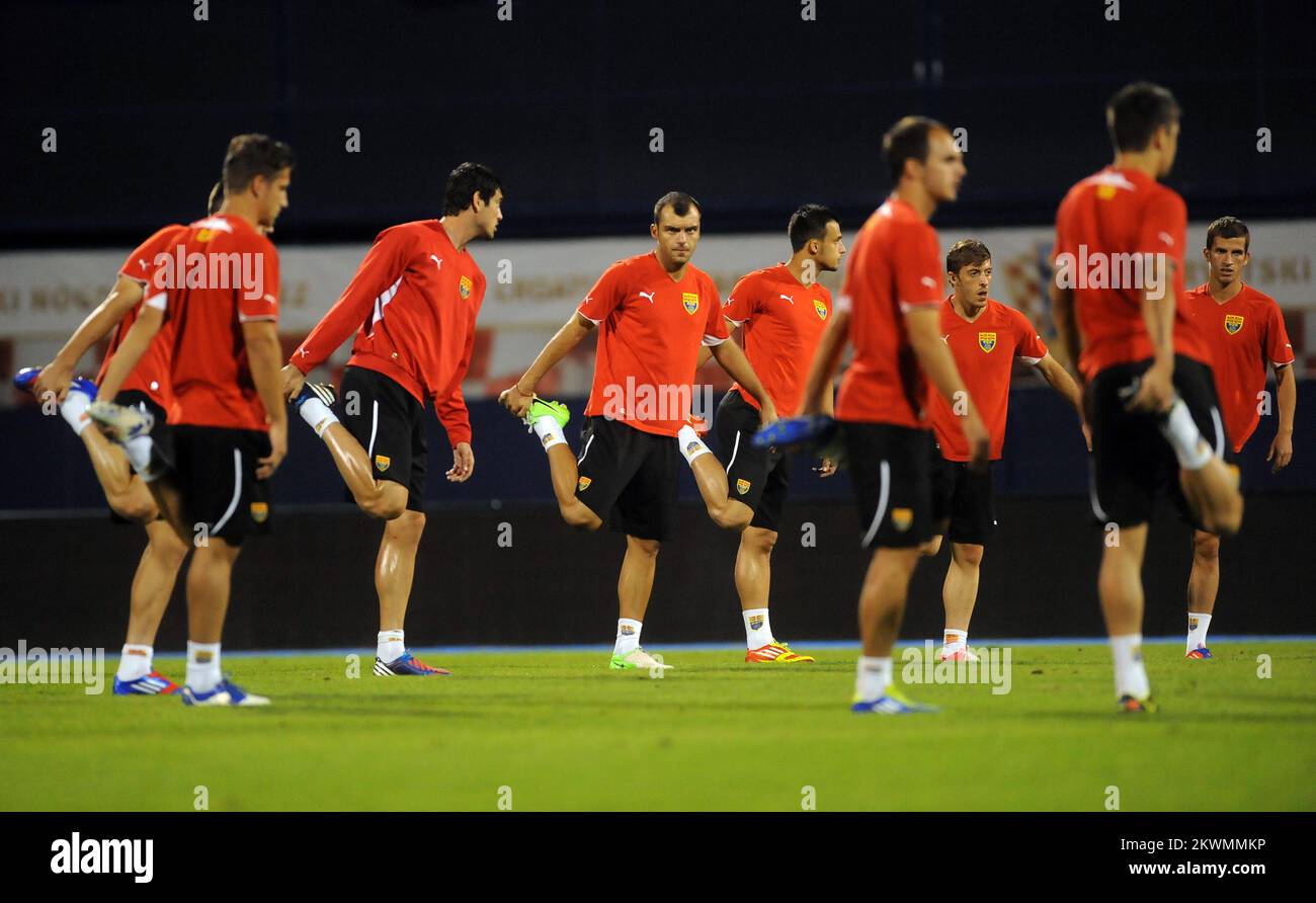 06.09.2012., Zagreb, Croatia - Macedonia national football team held training session at Maksimir stadium evening before the first qualification match with Croatia for Brazil World Cup 2014. Goran Pandev.  Photo: Daniel Kasap/PIXSELL Stock Photo