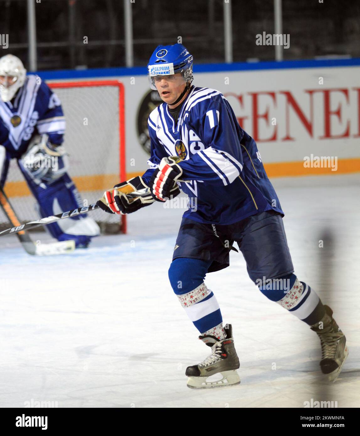 15.09.2012., Pula - Arena Ice Fevera Pula MMXII, memorial match Ferdo Spajic 2012., between veterans of KHL Medvescak and Gazprom Export. Alexander Medvedev, president of Gazprom Export. Photo: Zeljko Lukunic/PIXSELL Stock Photo