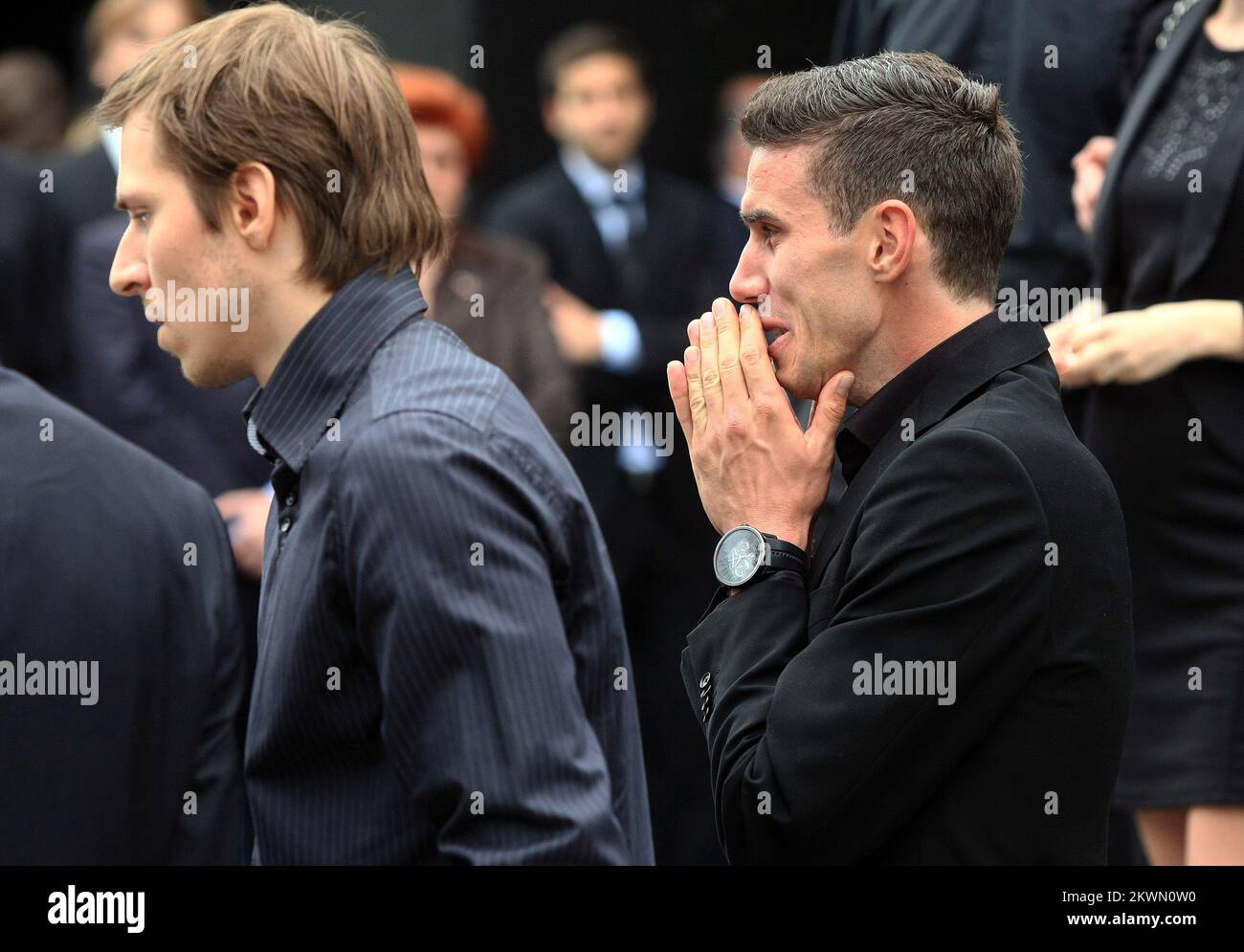 17.05.2013., Zagreb, Croatia - Funeral of Ivan Turina at the cemetery Mirosevac. Family, friends, teammates and colleagues bid farewell to the goalkeeper, who died at 33 of heart failure in sleep. Photo: Marko Prpic/PIXSELL Stock Photo