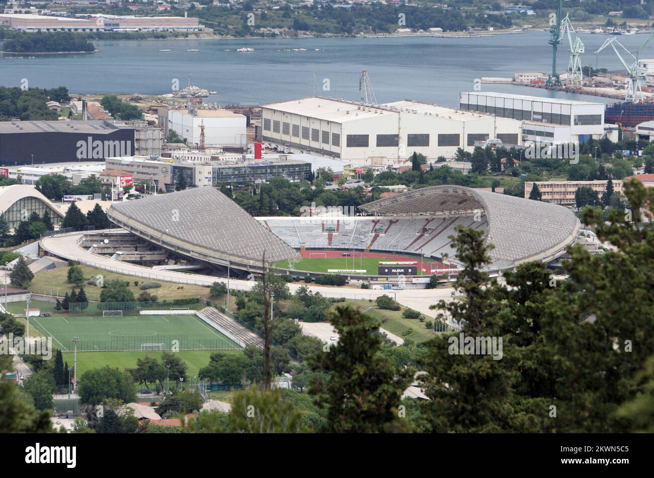 Hajduk Split Poljud stadium aerial view Art Print by Brch Photography -  Fine Art America