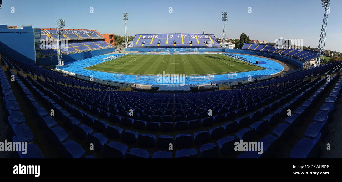Croatia as the 28th EU Member State - Maksimir stadium  Maksimir Stadium was officially opened on May, 5. 1912th year.  Viewers are placed on four stands with tags north, east, west and south. All places are sitting in the stadium, and there is no standing room for spectators.  Major adaptations in the stadium was in June 2011. The improved conditions for spectators: more new comfortable seats and it is designed for comfort, greater space between the seats.  Photo: Marko Prpic/PIXSELL Stock Photo