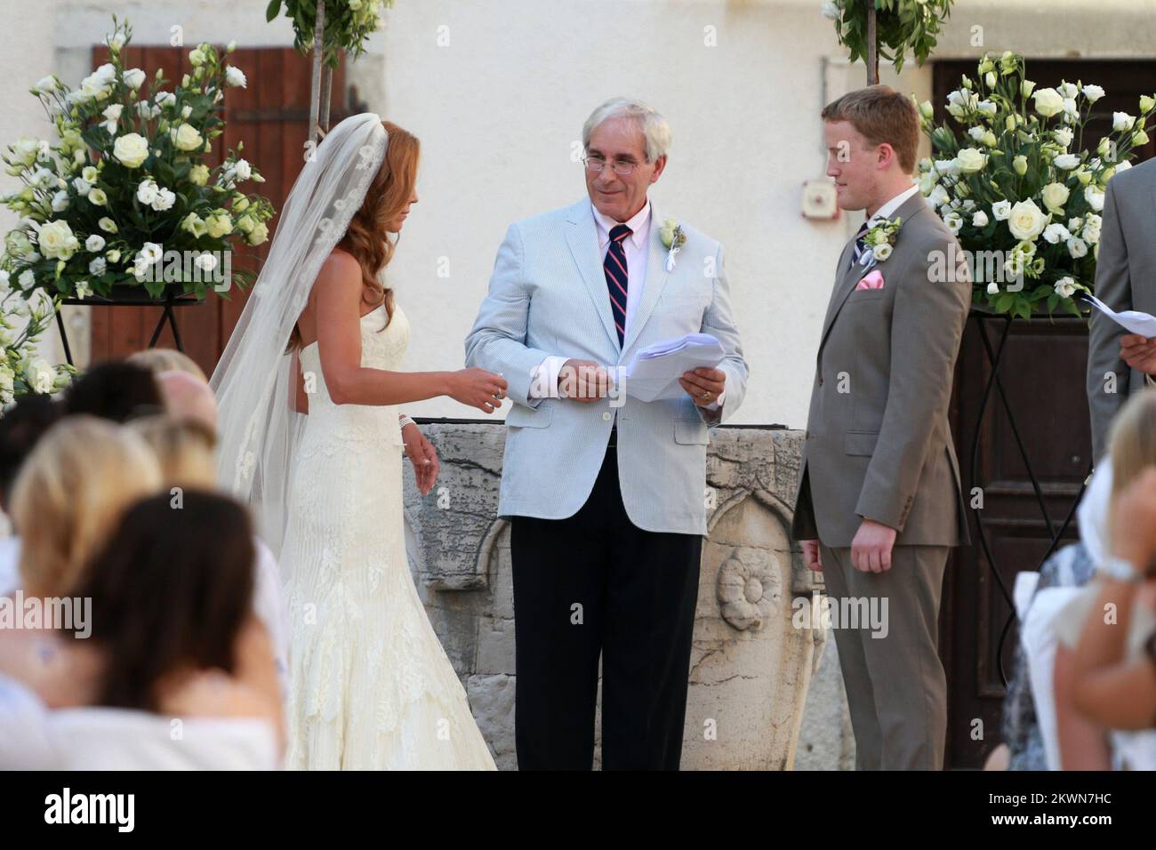 12.07.2013., Motovun, Croatia - Wedding of Yasemin Denari and McLain  Southworth which is organized in the city where are two main square are  reserved for guests Among the many dignitaries is Larry