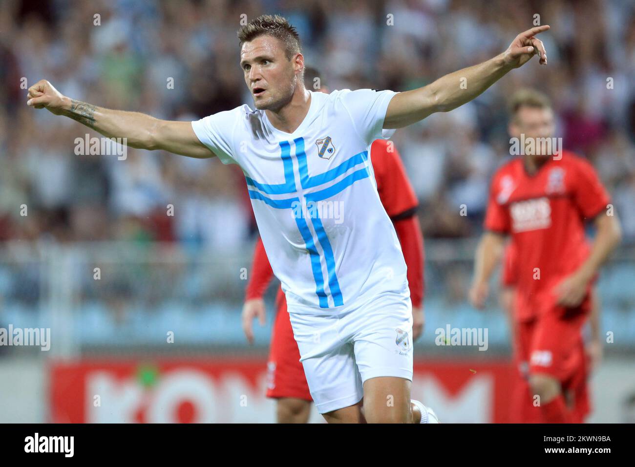 18.07.2013., Croatia, Rijeka - 2nd Match of Europe League qualifying round at the stadium Kantrida. HNK Rijeka - Prestatyn Town FC. Leon Benko Photo: Nel Pavletic/PIXSELL Stock Photo