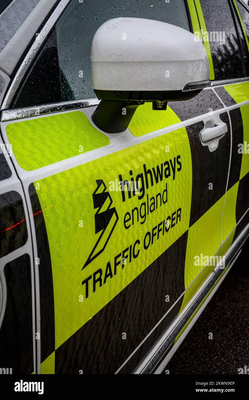 Highways England traffic officer vehicle, England. Stock Photo
