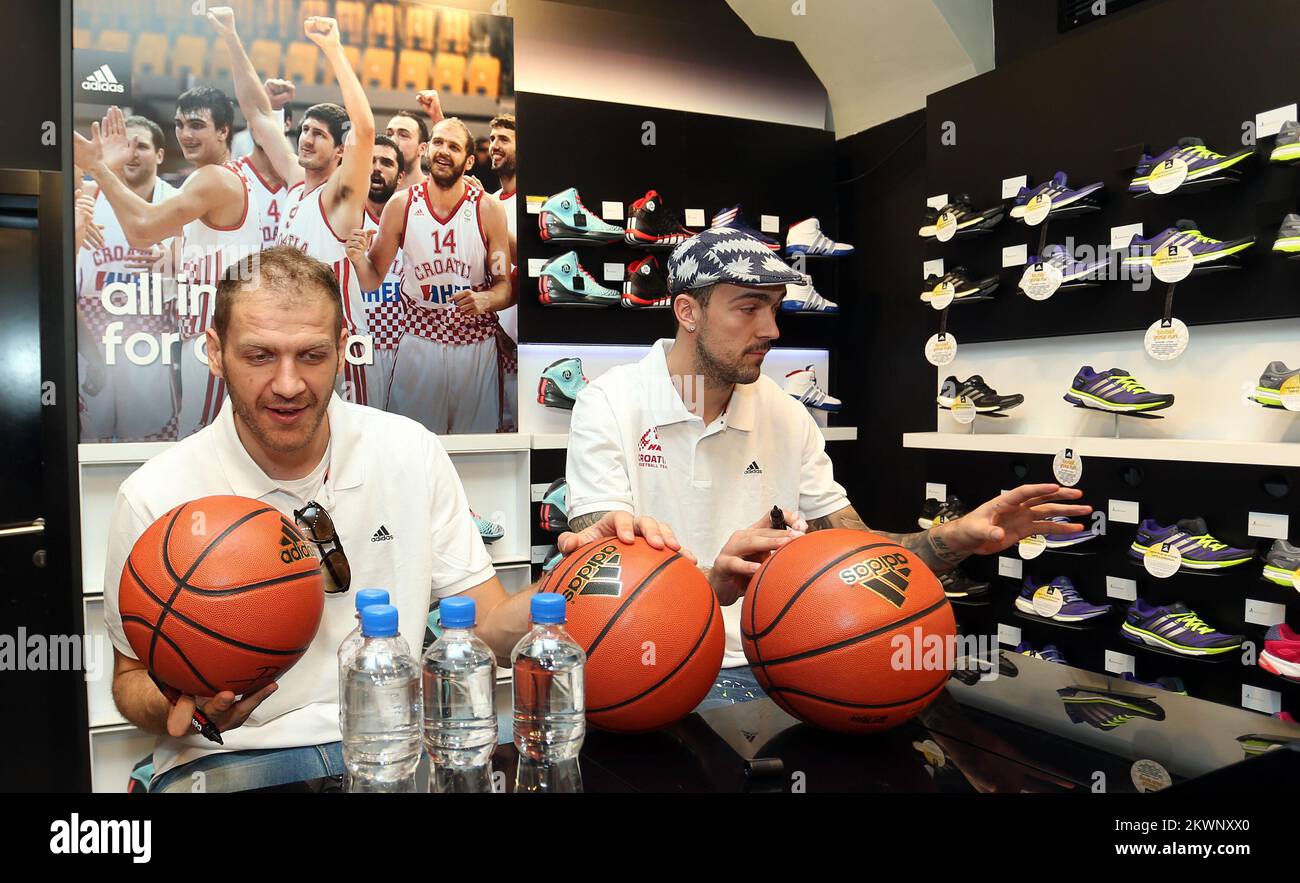 23.09.2013., Zagreb, Croatia - Croatian basketball players Luka Zoric