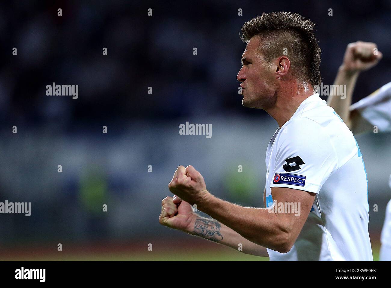 Leon Benko during the group one Europa League match at the Stadion