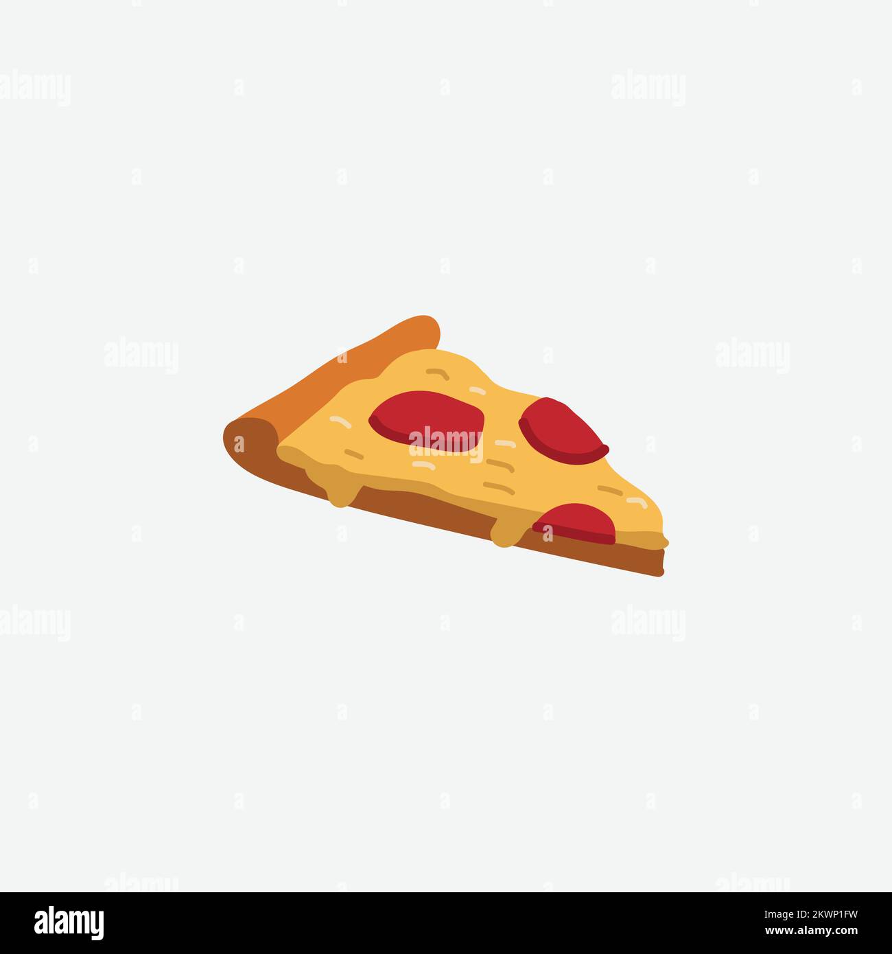 Modern Pizza Icon Hand Drawn Pizza Stock Vector. Vector illustration Stock Vector