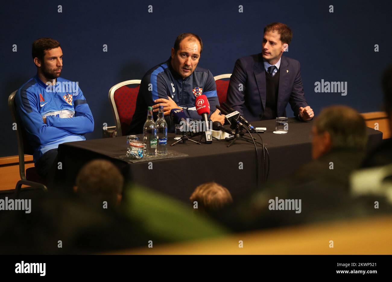 14.10.2013., Hampden Park, Glasgow, Skotska - Press conference after training and before qualifying match with Scotland for FIFA World Cup in Brazil 2014. Photo: Slavko Midzor/PIXSELL Stock Photo