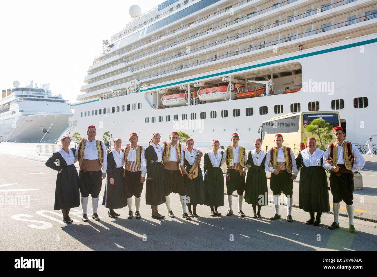28.10.2013., Dubrovnik, Croatia - Estela Biaggi is the millionth passenger who arrived in Dubrovnik with cruiser. This is her fifth or sixth visit to the city. She said she's very happy and that she didn't expect this kind of welcome. She came to Dubrovnik with cruiser Costa Classica.  Photo: Grgo Jelavic/PIXSELL Stock Photo