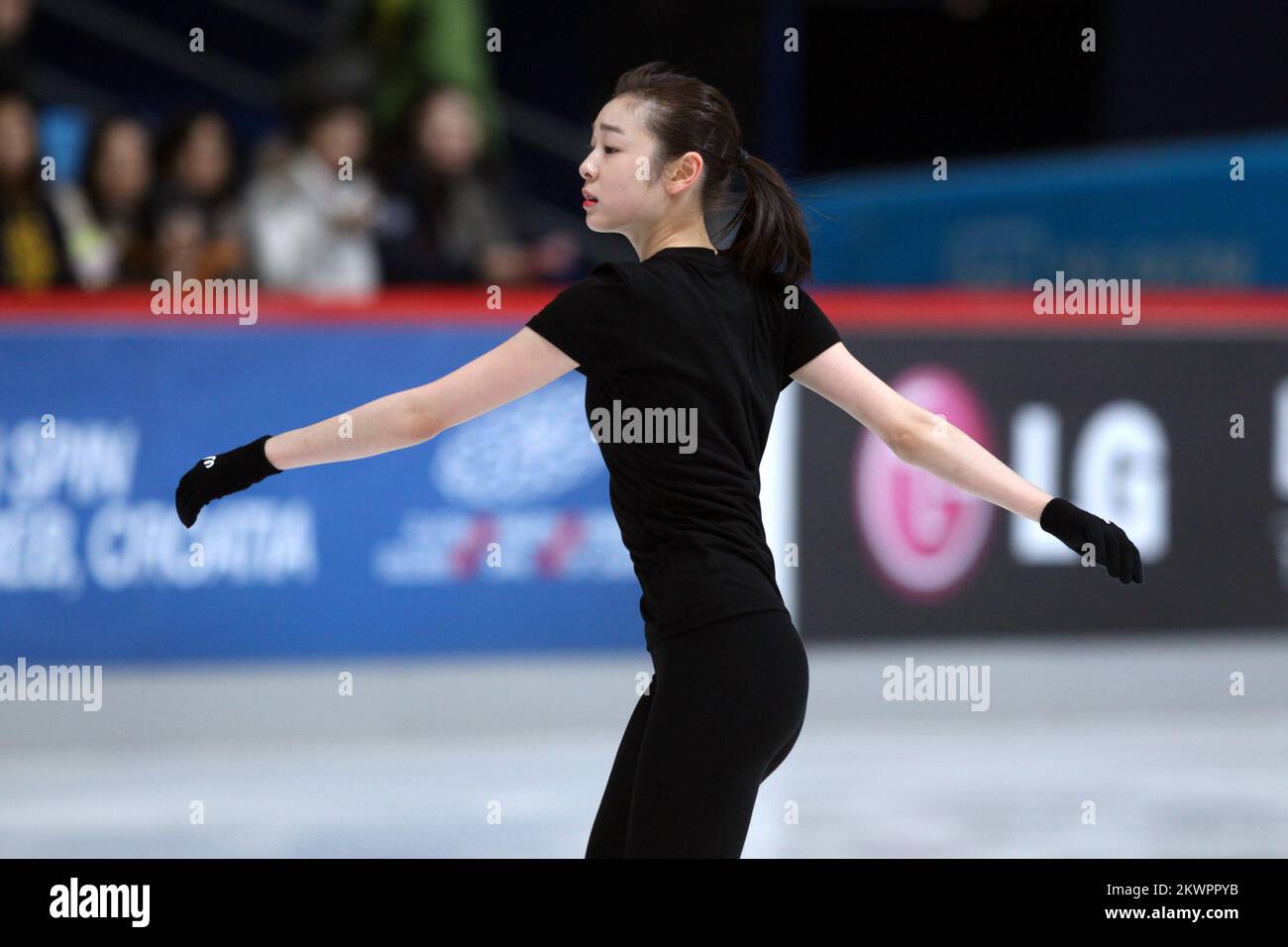 04.12.2013., Croatia, Zagreb The current Olympic and world champion South Korea's Kim Yuna