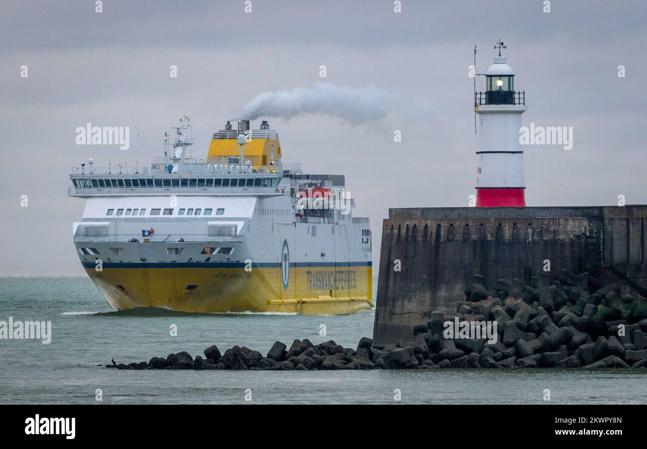 30th November 2022, Newhaven, East Sussex, UK. Ferry arrival and later