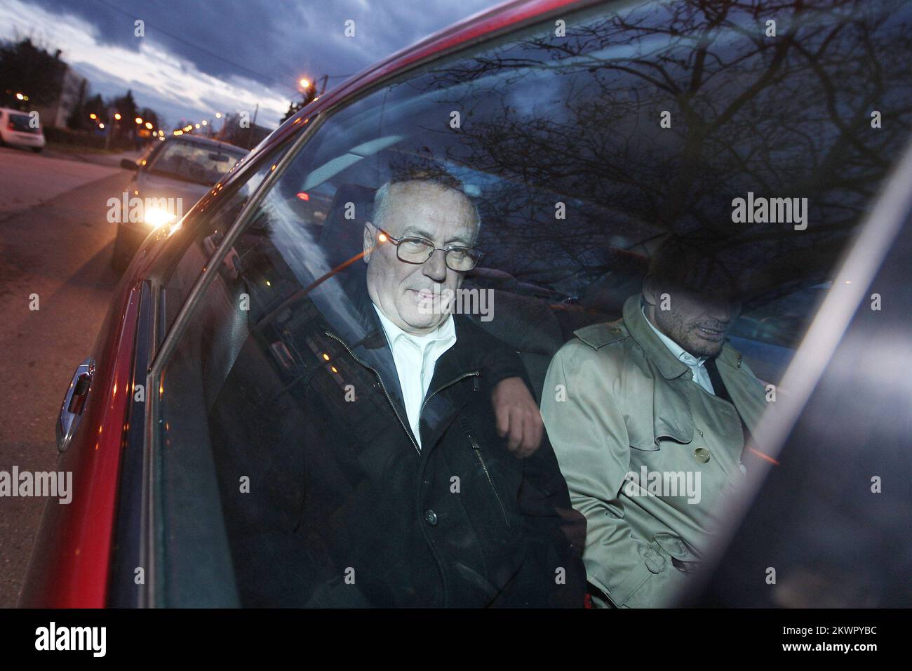 03.01.2014., Zagreb, Croatia - Josip Perkovic is released from jail after his lawyer had filed an appeal against the detention. He was taken from his home on Wednesday in the city for questioning after Croatia implemented the European Arrest Warrant ??? the EAW. Josip Perkovic was a senior official in the intelligence networks in Yugoslavia and is wanted in Germany for his role in the assassination there of Yugoslav dissident Stjepan Djurekovic in 1983.Photo: Zeljko Lukunic/PIXSELL Stock Photo
