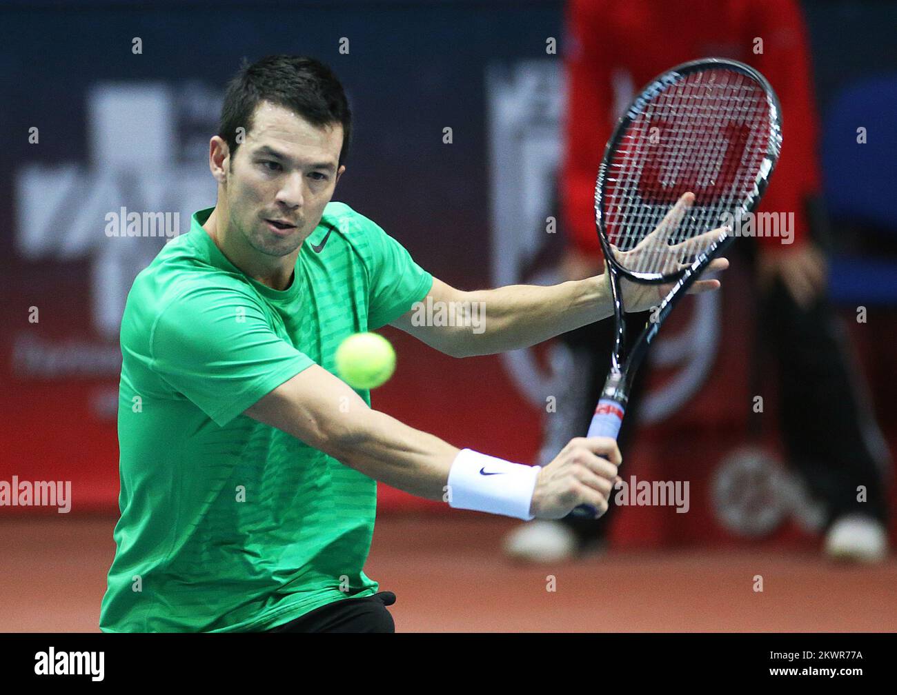 04.02.2014., Dom Sportova, Zagreb -  9. ATP tennis tournament PBZ Zagreb Indoors, match Bjorn Phau - Ante Pavic. Photo: Jurica Galoic/PIXSELL Stock Photo