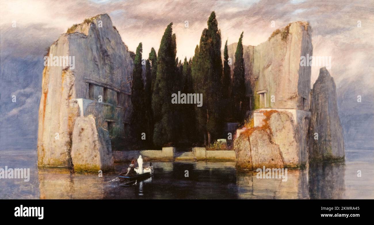 Arnold Böcklin, The Isle of the Dead, painting in oil on wood, 1883 Stock Photo