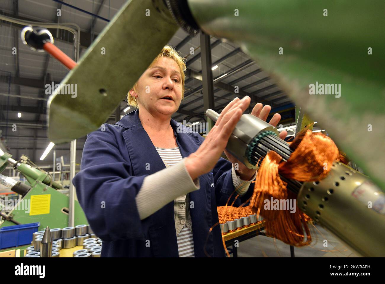 05.03.2014., Ivanec, Croatia - Factory of the company HEW which produces transformators.  Photo: Marko Jurinec/PIXSELL Stock Photo