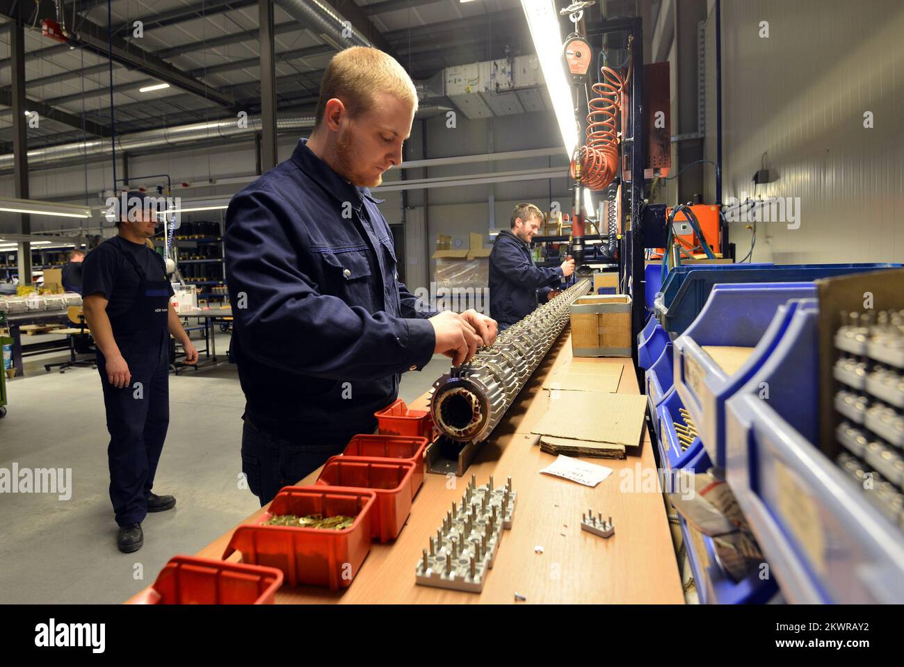 05.03.2014., Ivanec, Croatia - Factory of the company HEW which produces transformators.  Photo: Marko Jurinec/PIXSELL Stock Photo