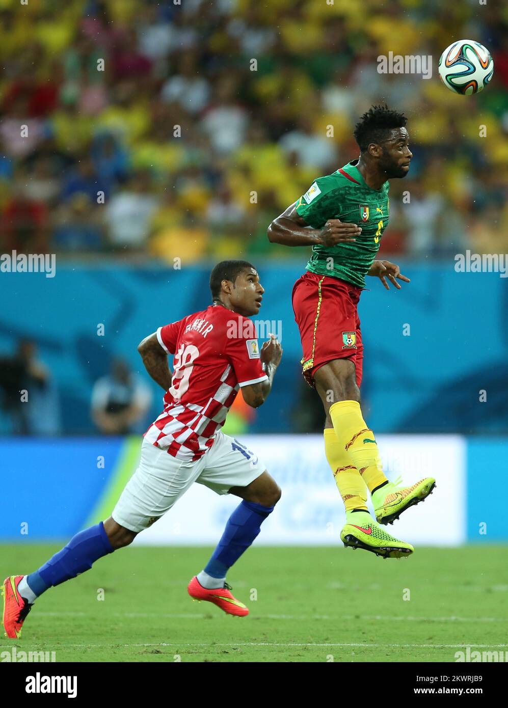 2014 FIFA World Cup group A game against Cameroon and Croatia. Benjamin Moukandjo, Sammir Photo: Sanjin Strukic/PIXSELL Stock Photo