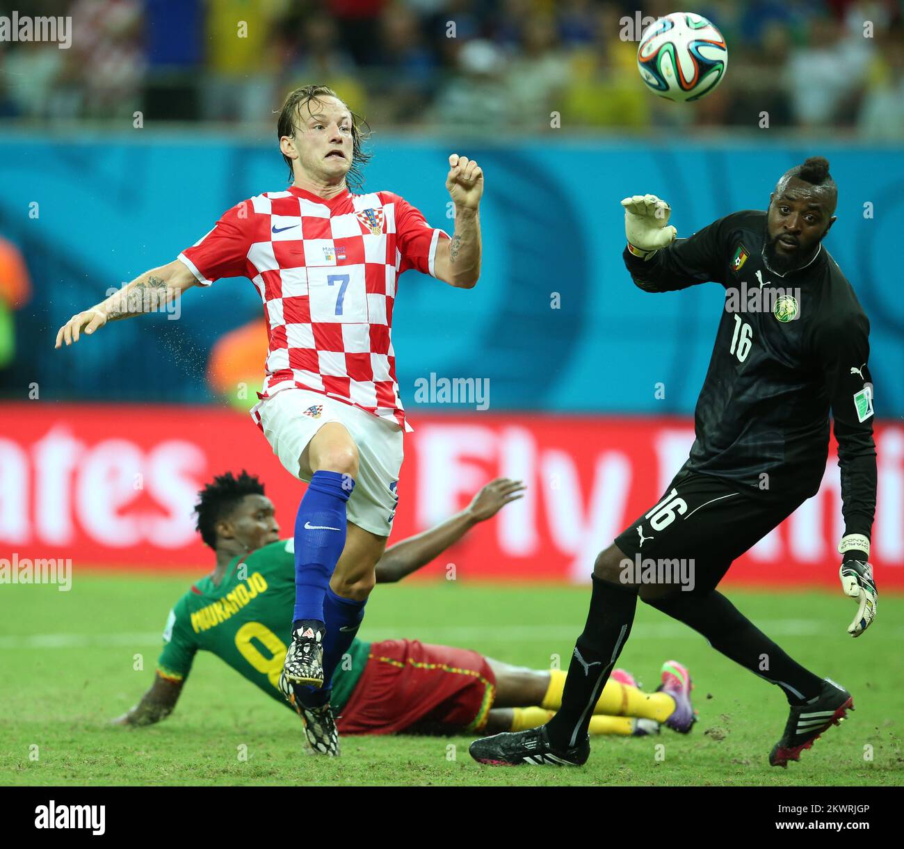 2014 FIFA World Cup group A game against Cameroon and Croatia. Ivan Rakitic, Charles Itandje Photo: Sanjin Strukic/PIXSELL Stock Photo