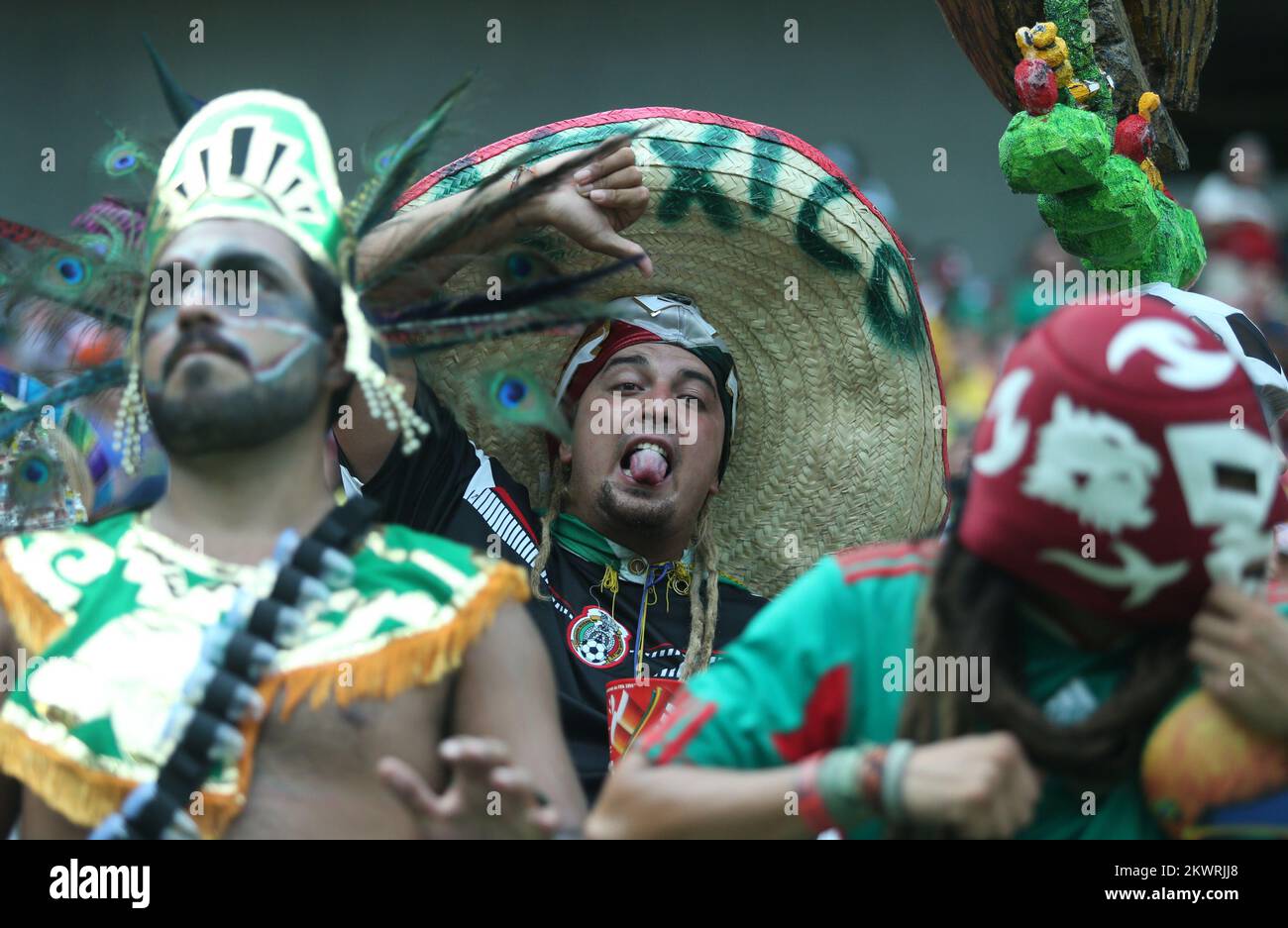 Mexican fans show support in the stands Stock Photo Alamy