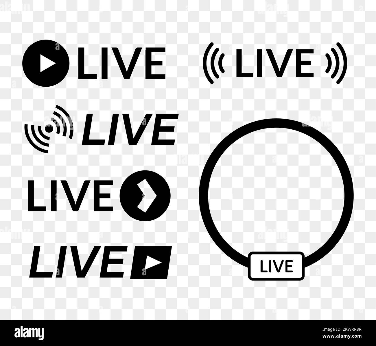 Live Streaming Symbols. Vector illustration Stock Vector Image & Art 