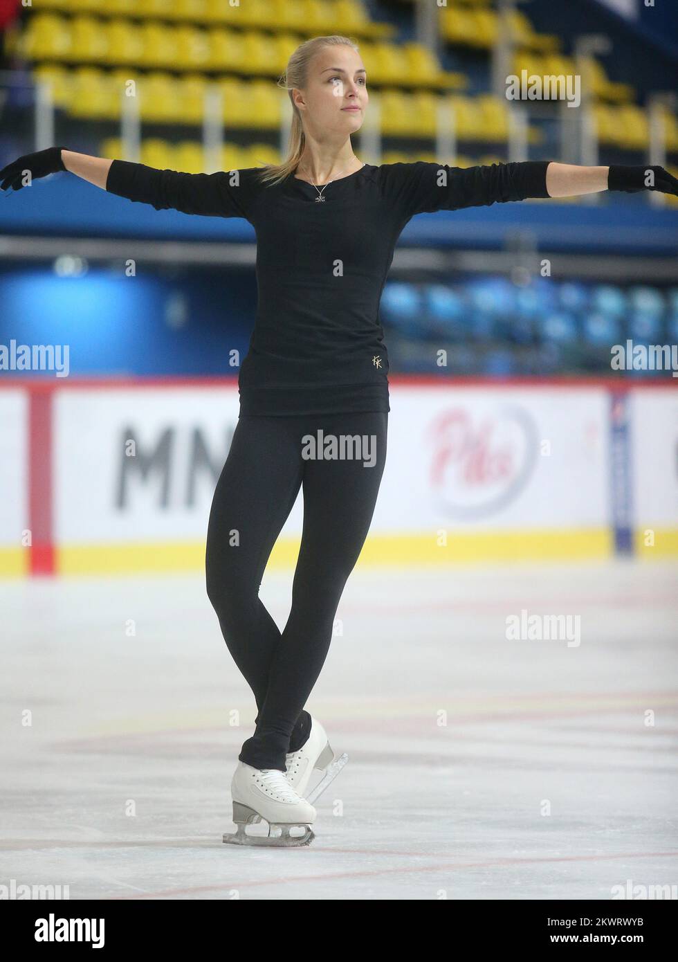 03.12.2014., Zagreb - Finnish figure skater Kiira Korpi at training ahed of The Golden Spin competition Photo: Igor Kralj/PIXSELL Stock Photo