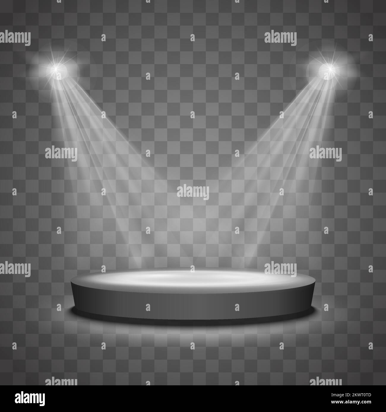 Spotlight Shines on the Stage. Vector illustration Stock Vector Image