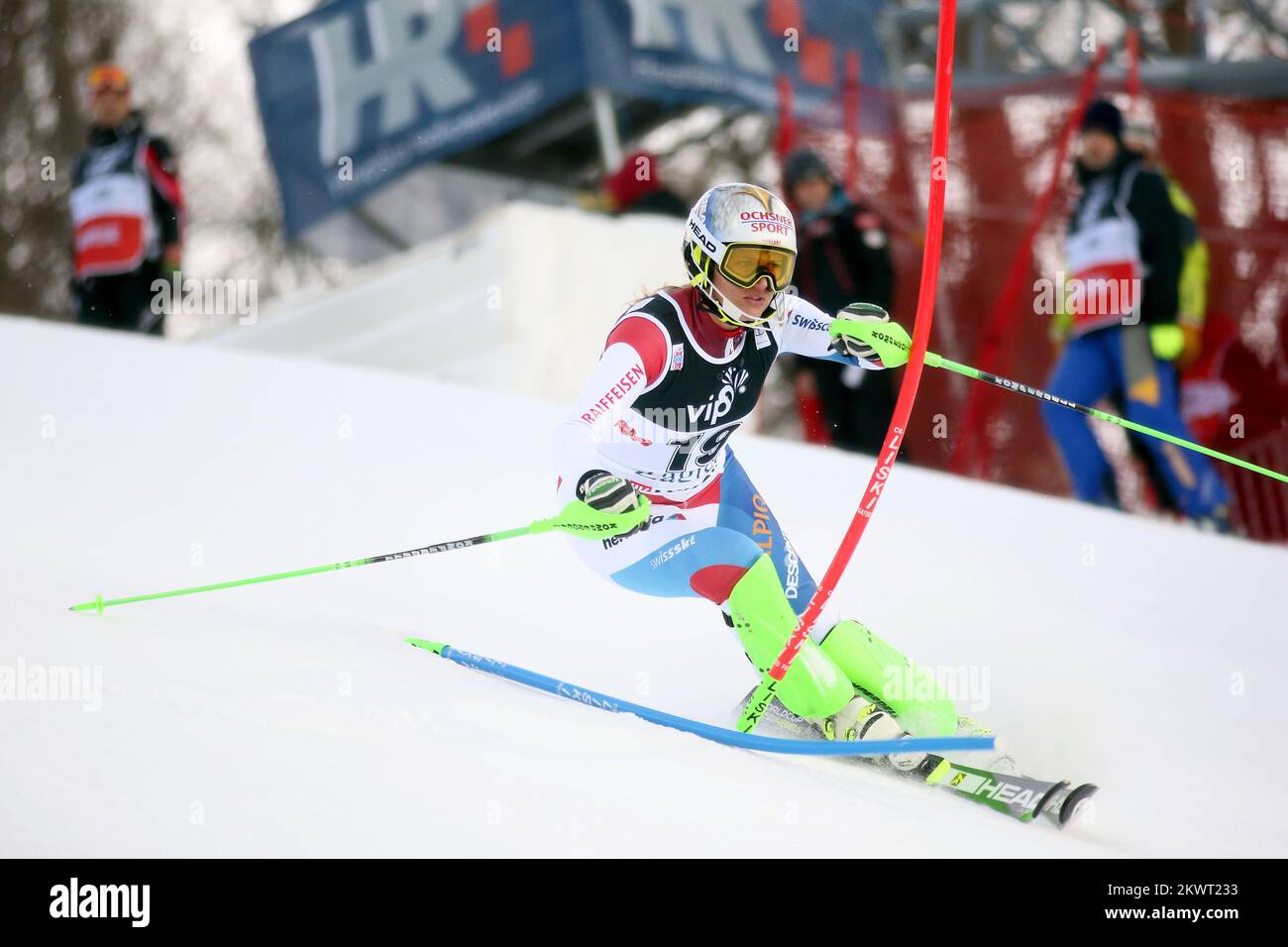 04.01.2015., Sljeme, Zagreb,Croatia - 10th Vip Snow Queen Trophy 2015. Female slalom race.1st run. Denise Feierabend Photo: Dalibor Urukalovic/PIXSELL Stock Photo