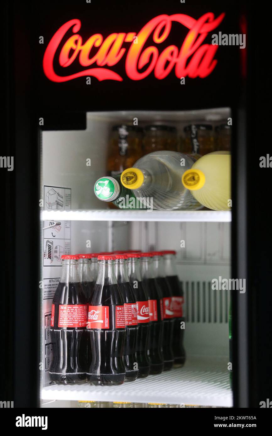 02.03.2015., Croatia, Zagreb - Coca Cola fridge with non-alcoholic carbonated beverages. Photo: Slavko Midzor/PIXSELL Stock Photo