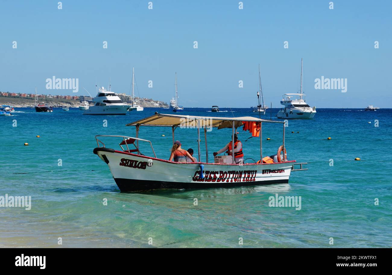 Cabo San Lucas, Mexico - November 7, 2022 - The glass bottom taxi ...