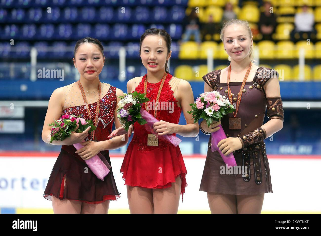 World junior Grand Prix figure skating. The first place women's singles