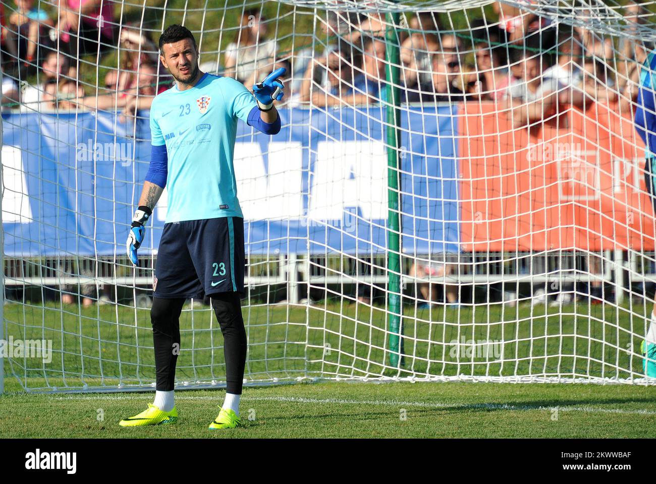 26.05.2016., Sveti Martin na Muri, Croatia - Training of the Croatian football team. Danijel Subasic.  Stock Photo