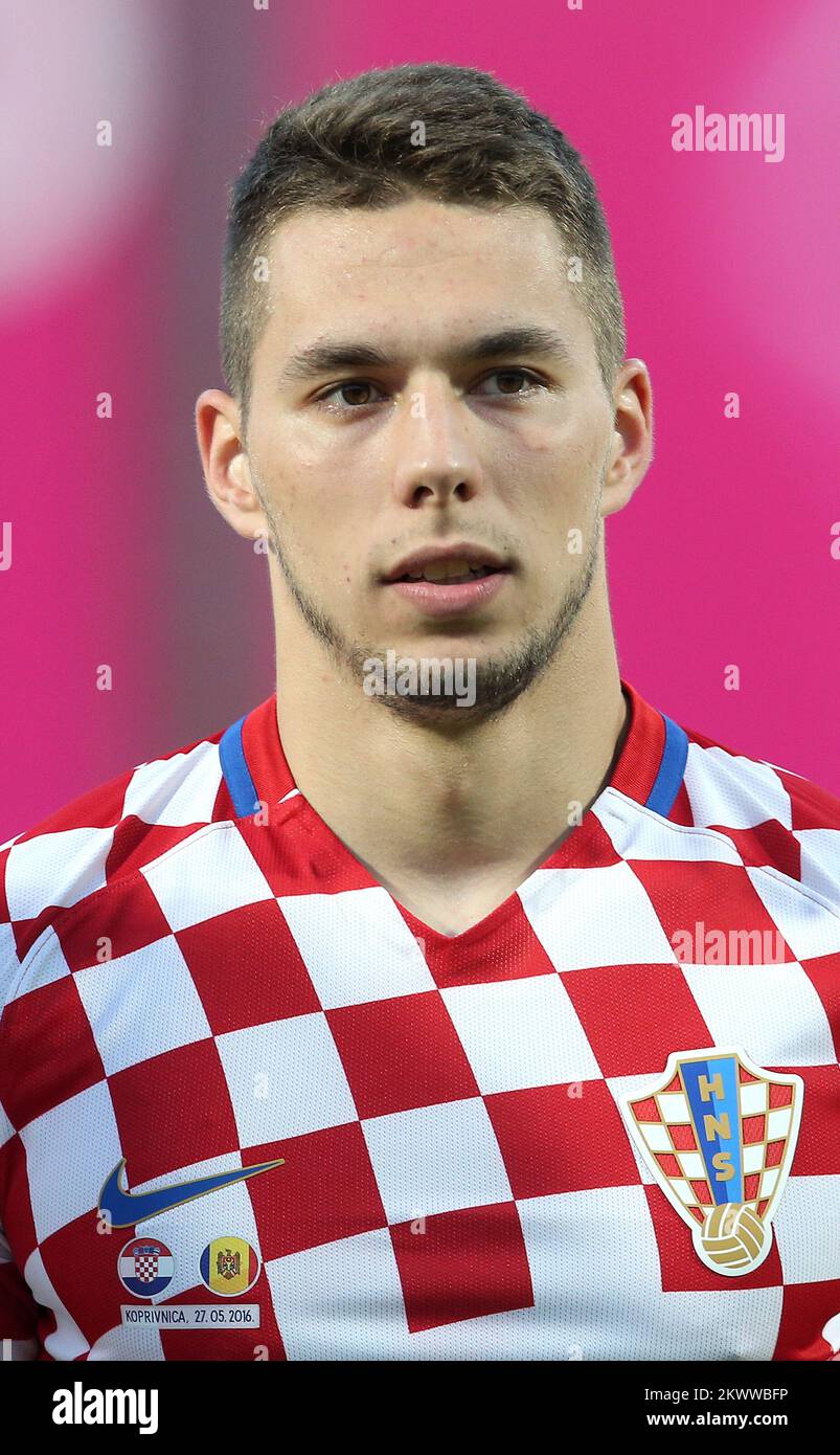 27.05.2016., Koprivnica, Croatia - Croatian national football team portraits.  Marko Pjaca  Stock Photo