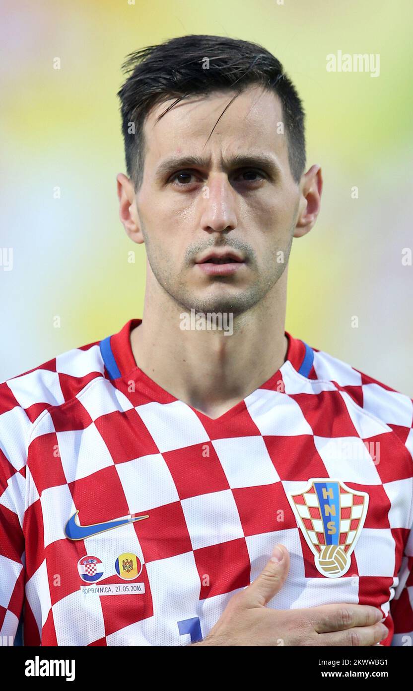 27.05.2016., Koprivnica, Croatia - Croatian national football team portraits. Nikola Kalinic.  Stock Photo