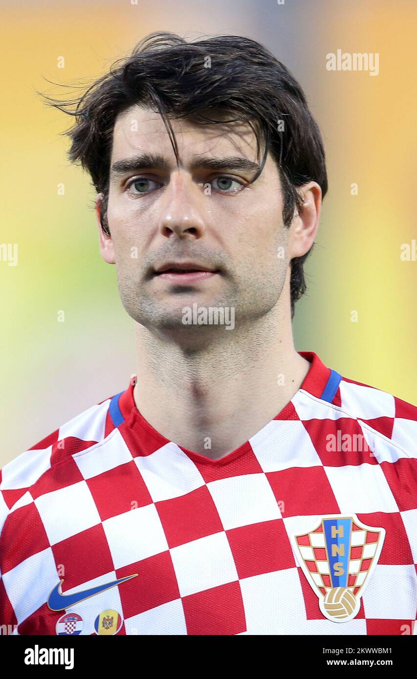 27.05.2016., Koprivnica, Croatia - Croatian national football team portraits.  Vedran Corluka.  Stock Photo