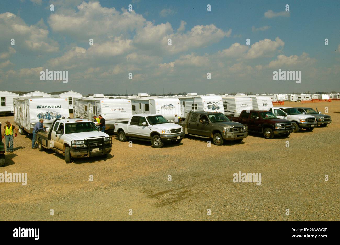 HOPE, AR, March 10, 2007 The remaining six of seven travel trailers to