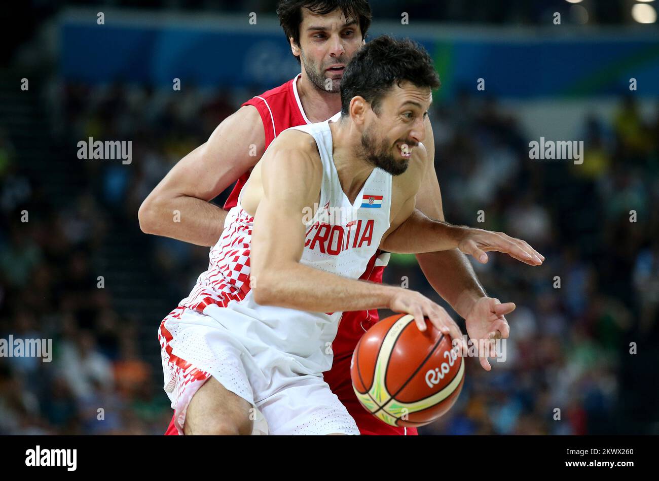 17.08.2016., Rio de Janeiro, Brazil - Olympic games Rio 2016. Basketball, quarter finals, Croatia - Serbia. Roko Leni Ukic.  Stock Photo