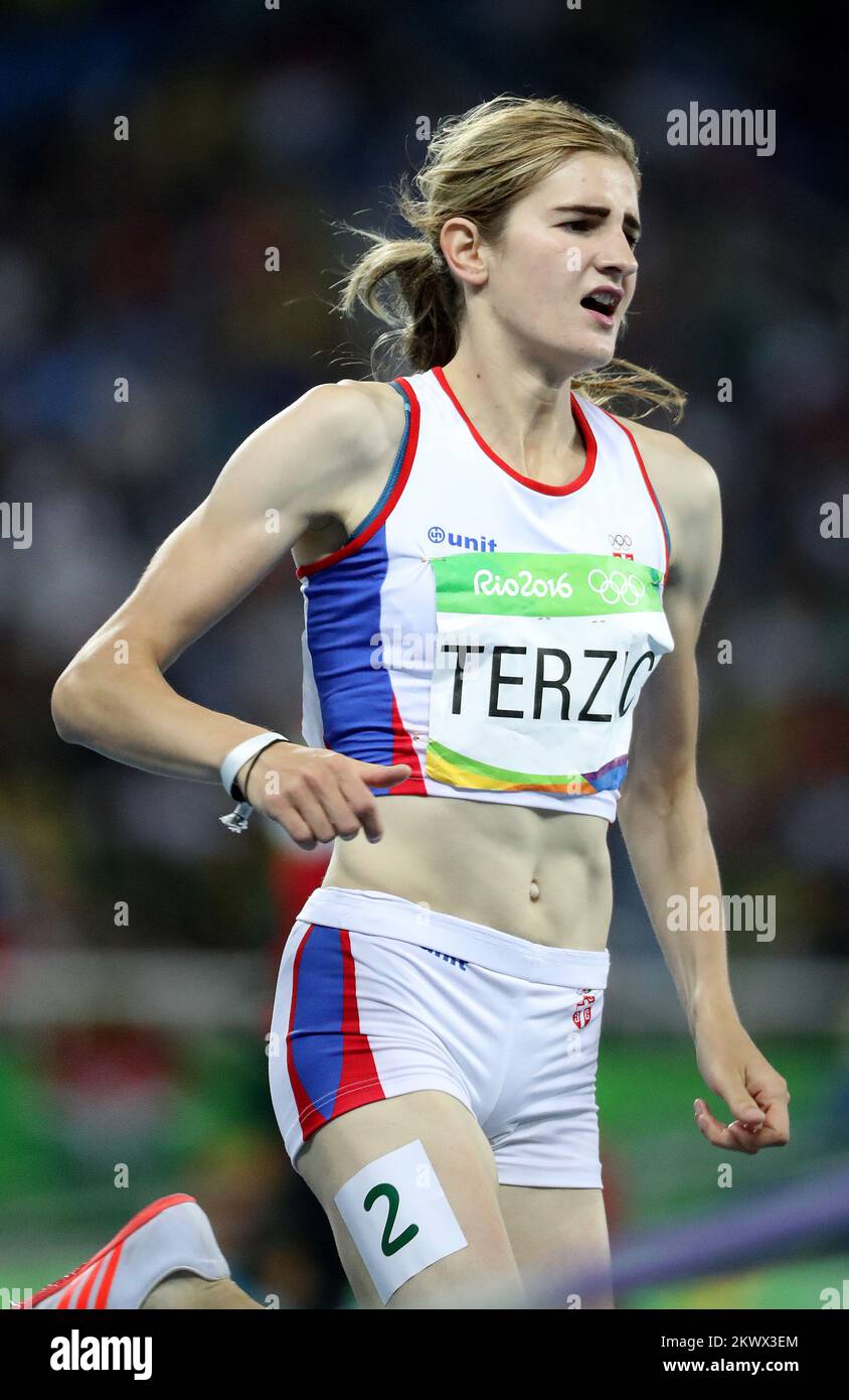 18.08.2016., Rio de Janeiro, Brazil - Rio 2016 Olympic Games, Athletics, Women's 800m semifinal, Amela Terzic (Serbia).  Stock Photo