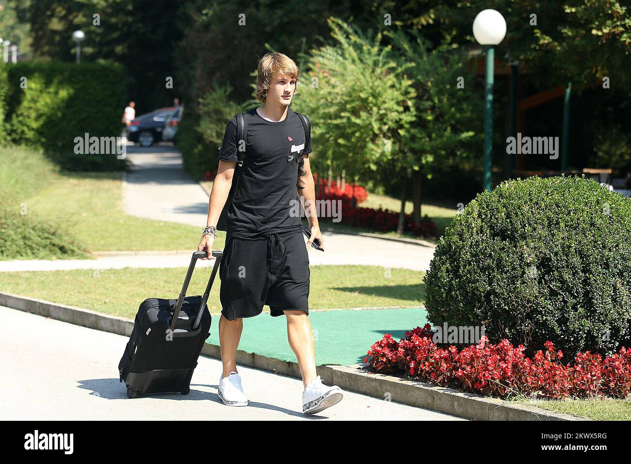 29.08.2016., Zagreb, Croatia - Croatian national football team gathering in Zagreb for the preparations for the upcoming qualifying match against Turkey to go to the World Cup in Russia. Tin Jedvaj.   Stock Photo