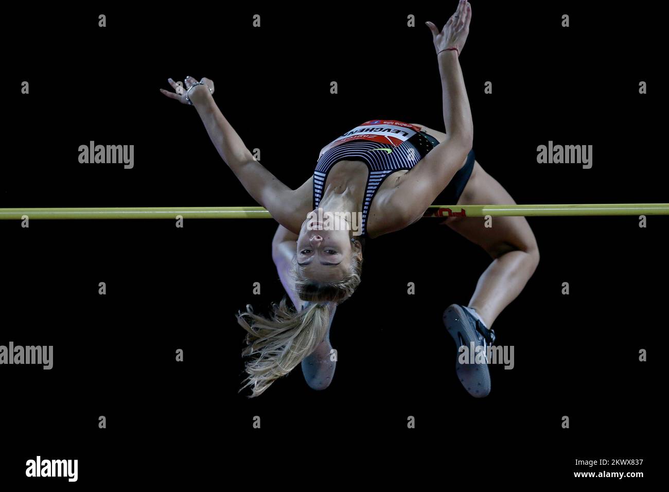 06.09.2015., Zagreb, Croatia - IAAF World Challenge Zagreb, 66th Boris Hanzekovic Memorial. High Jump - Women. Yuliya Levchenko.  Stock Photo