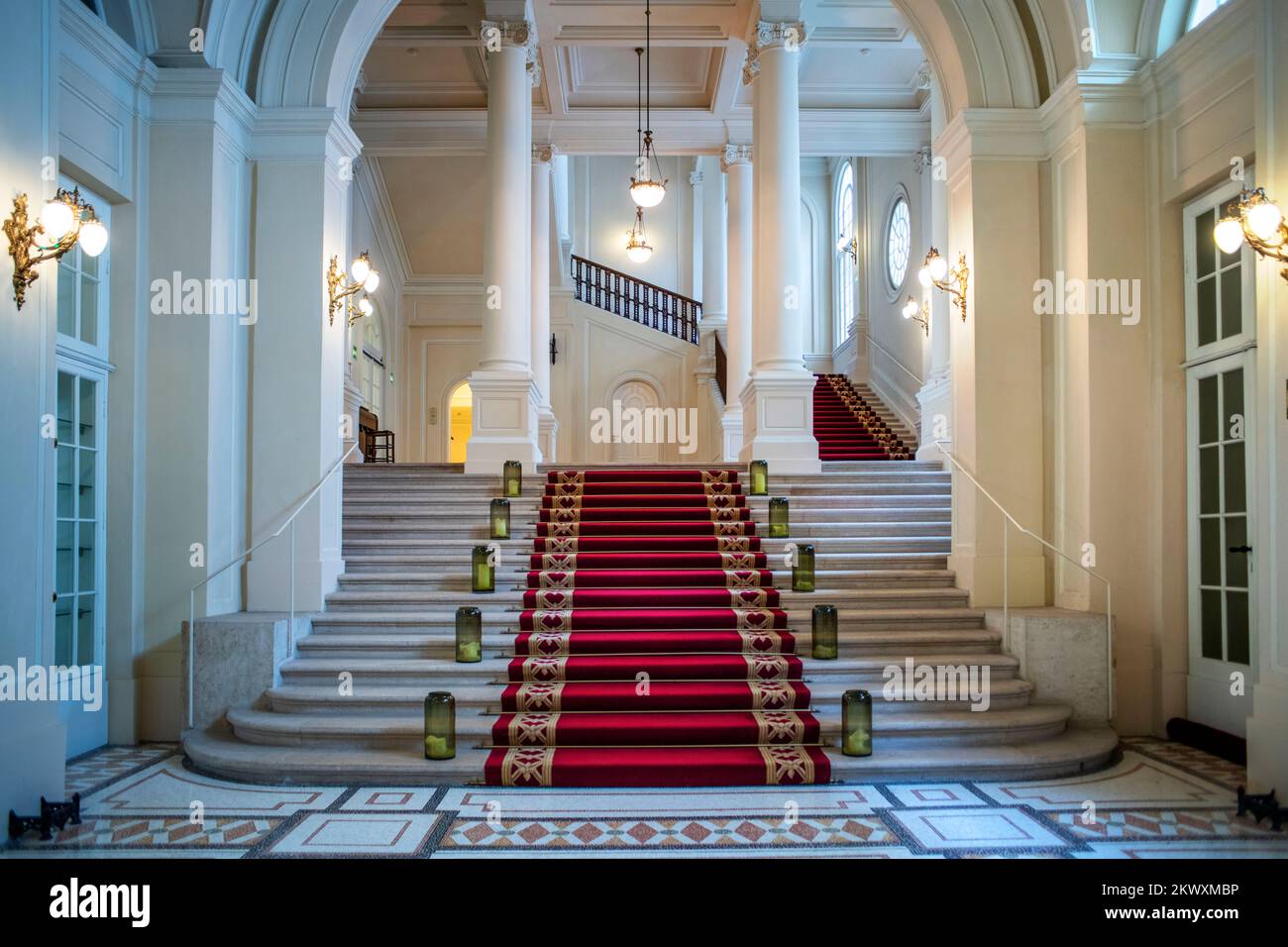 Inside Palais Coburg, also known as Palais Saxe-Coburg, It was owned by the Kohary branch of the House of Saxe-Coburg and Gotha, Vienna, Austria.  Pal Stock Photo