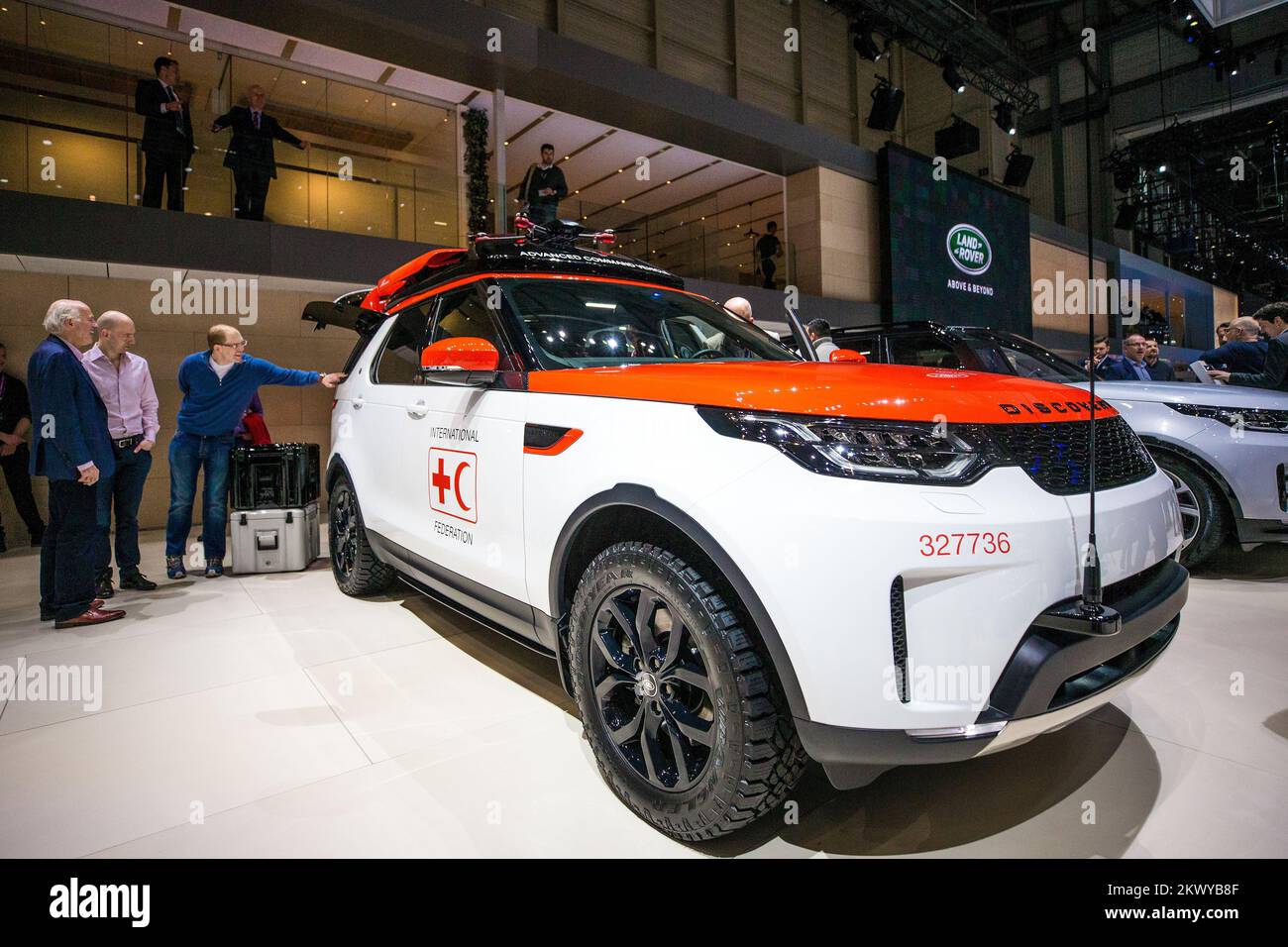 Land Rover advanced command vehicle at the Motor Show in Geneva