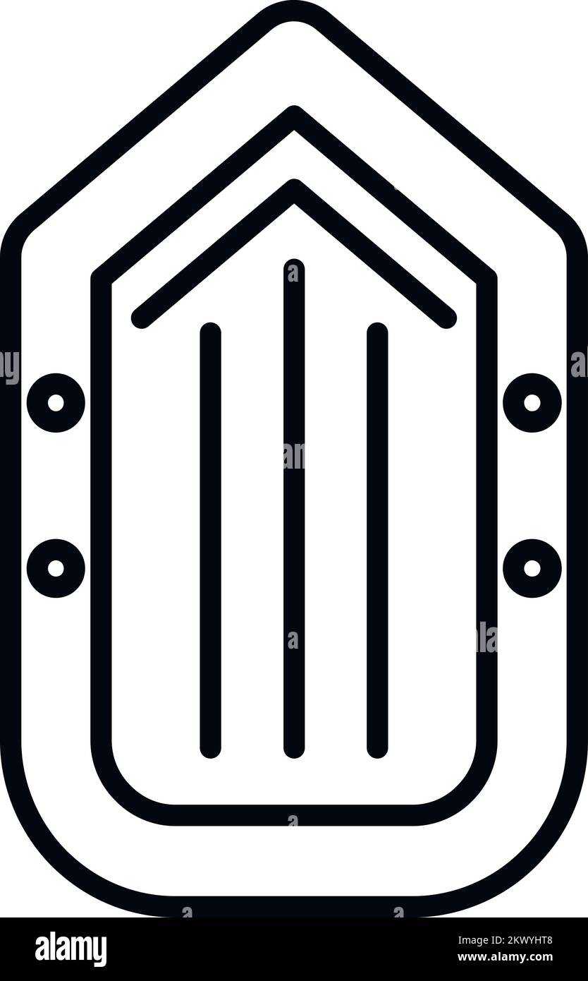Rescue boat icon outline vector. Life sea. Flood raft Stock Vector ...