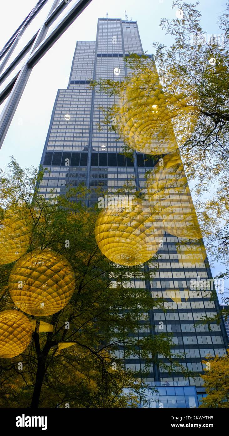 Willis Tower, once called Sears Tower, in Chicago, Illinois, USA is the