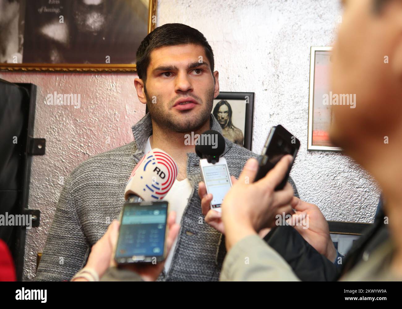 07.04.2017., Split, Croatia - Filip Hrgovic before leaving to the camp