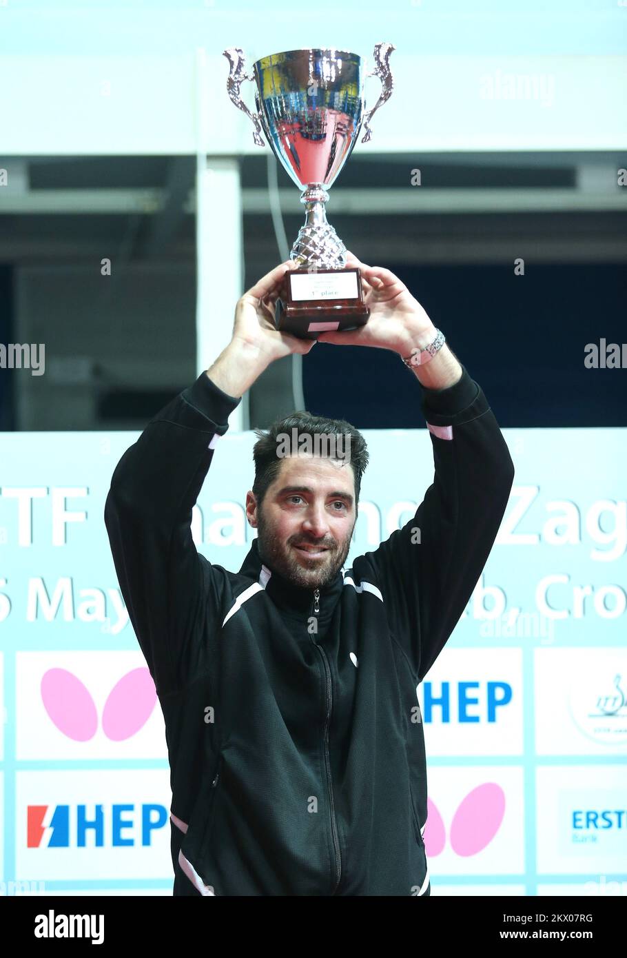 06.05.2017., Zagreb, Croatia - International table tennis tournament Zagreb Open 2017. Gionis Panagiotis, winner of the tournament. Photo: Sanjin Strukic/PIXSELL Stock Photo