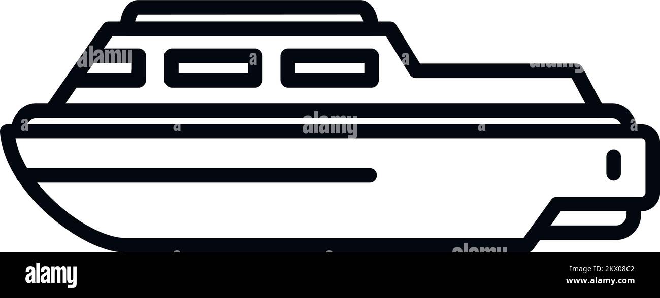 Rescue ship icon outline vector. Search sea. Flood raft Stock Vector ...