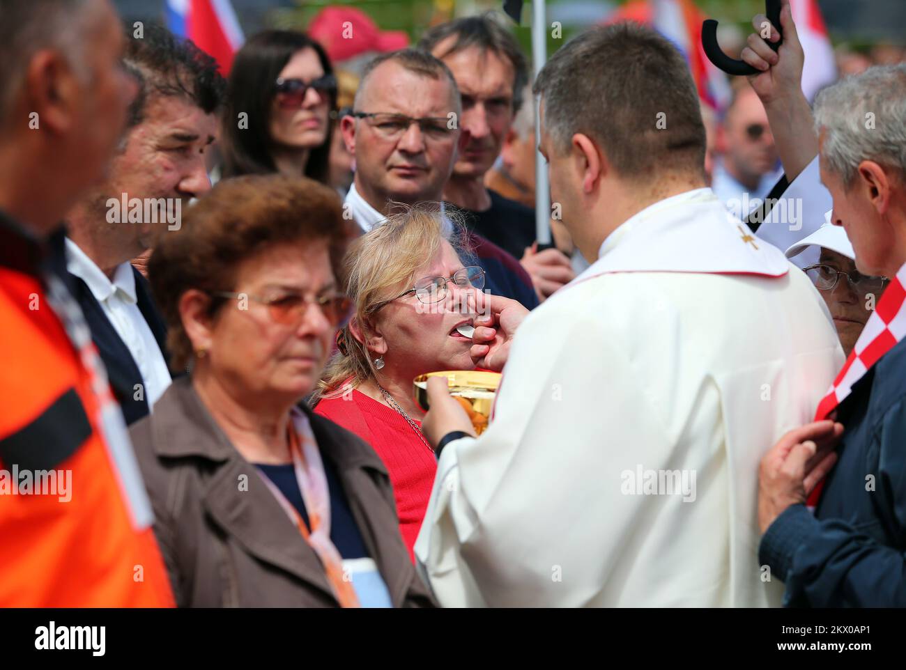 13.05.2017., Bleiburg, Austria - Commemoration on a place where WWII Croatian army soldiers were killed by Croatian partisans. After the capitulation of Nazi Germany, Croatian troops, who were allies of Germany then, surrendered themselves to allied forces of US and Britain who handed them immediately to the partisans. They then killed the soldiers in a field in Bleiburg. Photo: Jurica Galoic/PIXSELL  Stock Photo