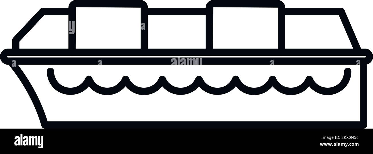 Vest rescue boat icon outline vector. Sea life. Search safety Stock ...